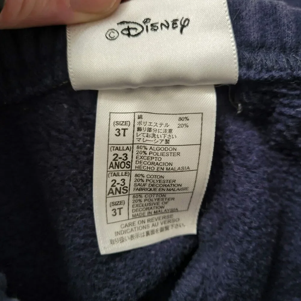 Vintage Y2K Disney Mickey Mouse Toddler Sweatpants 3T Navy Blue Joggers Pocket